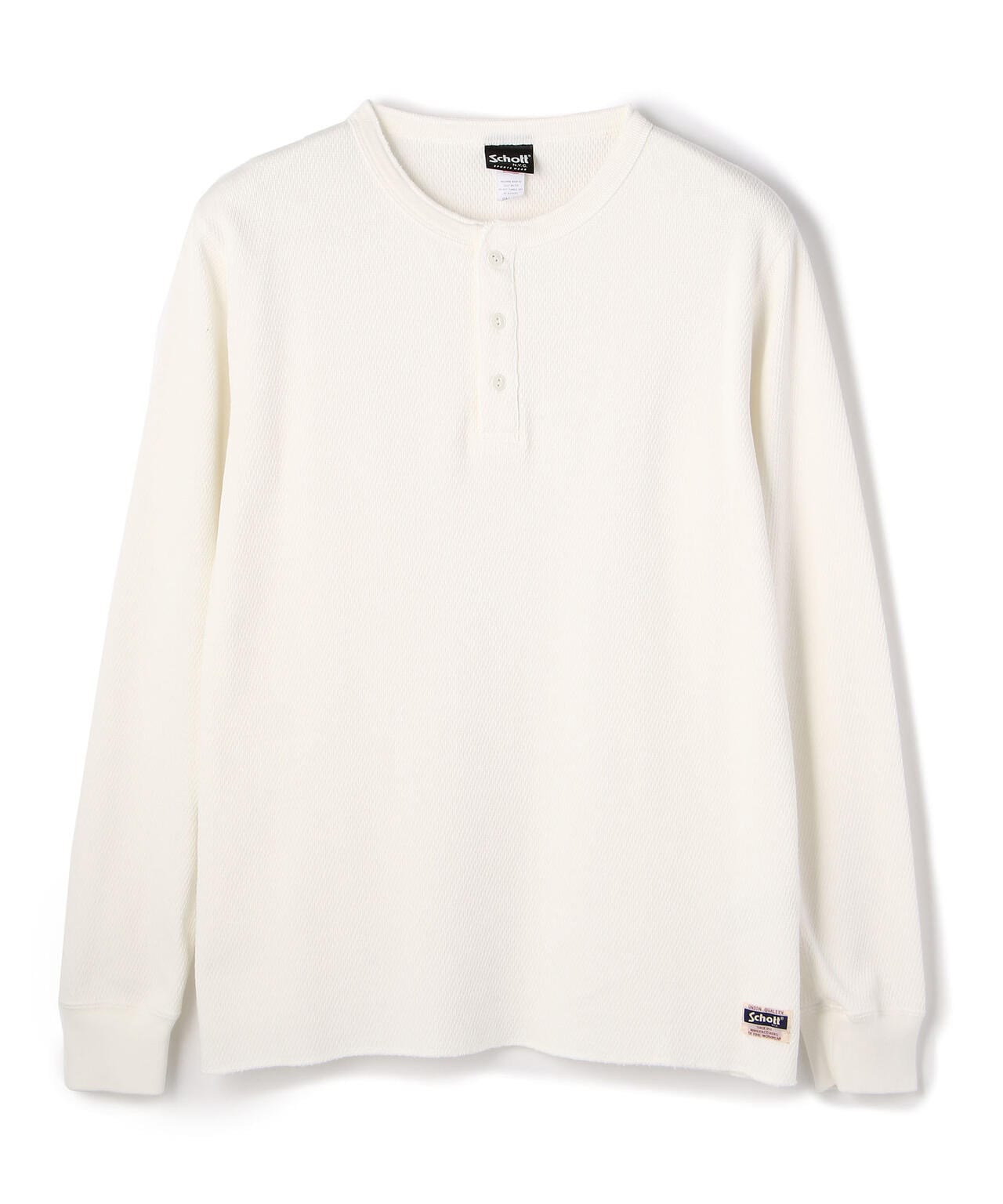 LS HONEYCOMB HENLEYNECK T-SHIRT/蜂窩紋領T恤/ハニカム ヘンリーネック