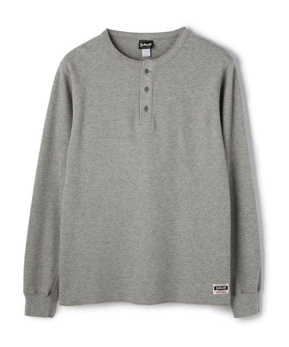 LS HONEYCOMB HENLEYNECK T-SHIRT/蜂窩紋領T恤/ハニカム ヘンリーネック