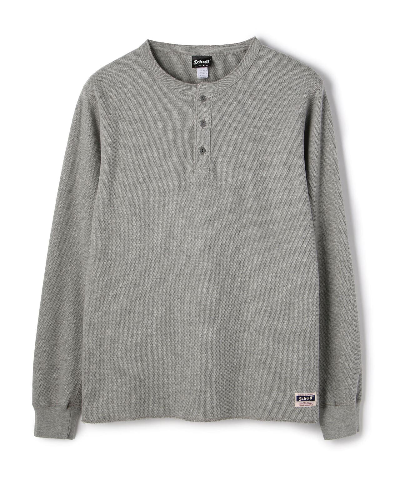 LS HONEYCOMB HENLEYNECK T-SHIRT/蜂窩紋領T恤/ハニカム ヘンリーネック