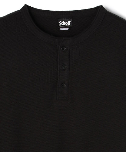 LS HONEYCOMB HENLEYNECK T-SHIRT/蜂窩紋領T恤/ハニカム ヘンリーネック