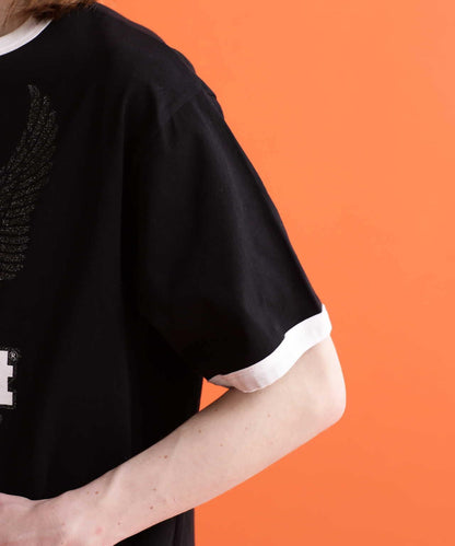 【 LIMITED】RINGER T-SHIRT GLITTER EAGLE/榮耀T恤 "閃亮鷹"