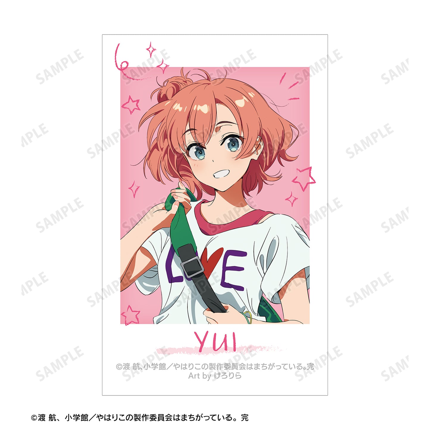 《我的青春戀愛物語果然有問題》_描繪私服版 藝術作品 由 けろりら 手繪 即時相機風格插畫卡片4張套裝