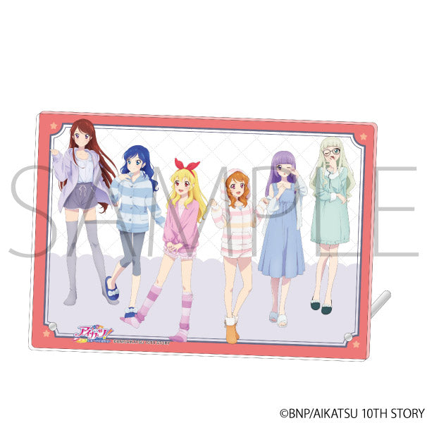 愛酷！_亞克力藝術面板／睡衣草莓、藍、蘭、優梨香、明日香、紫羅蘭