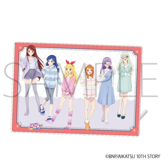 愛酷！_亞克力藝術面板／睡衣草莓、藍、蘭、優梨香、明日香、紫羅蘭