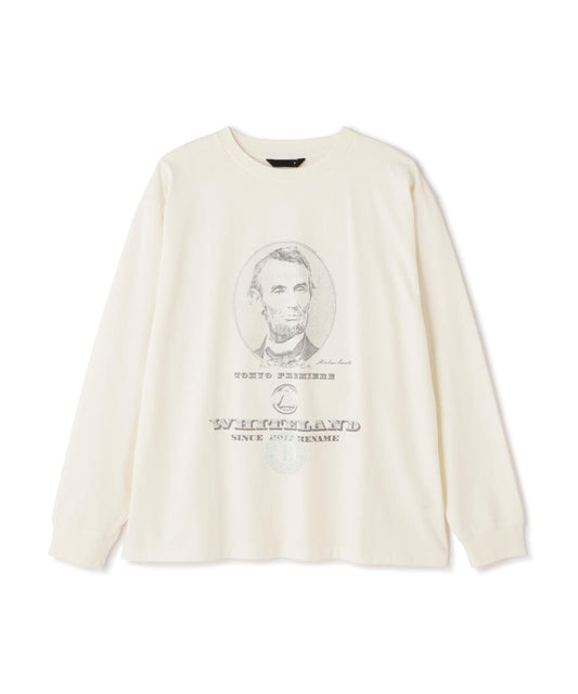 WHITELAND/白色土地/ABRAHAM 長袖T恤/圖案長T