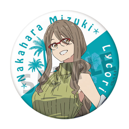 《莉可麗絲》76mm罐徽章 中原美月 夏威夷版。