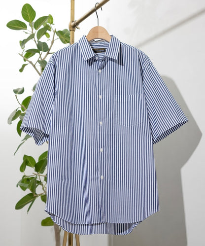 NEW LOOSE FIT BROAD REGULAR COLLAR SHIRT SHORT SLEEVE