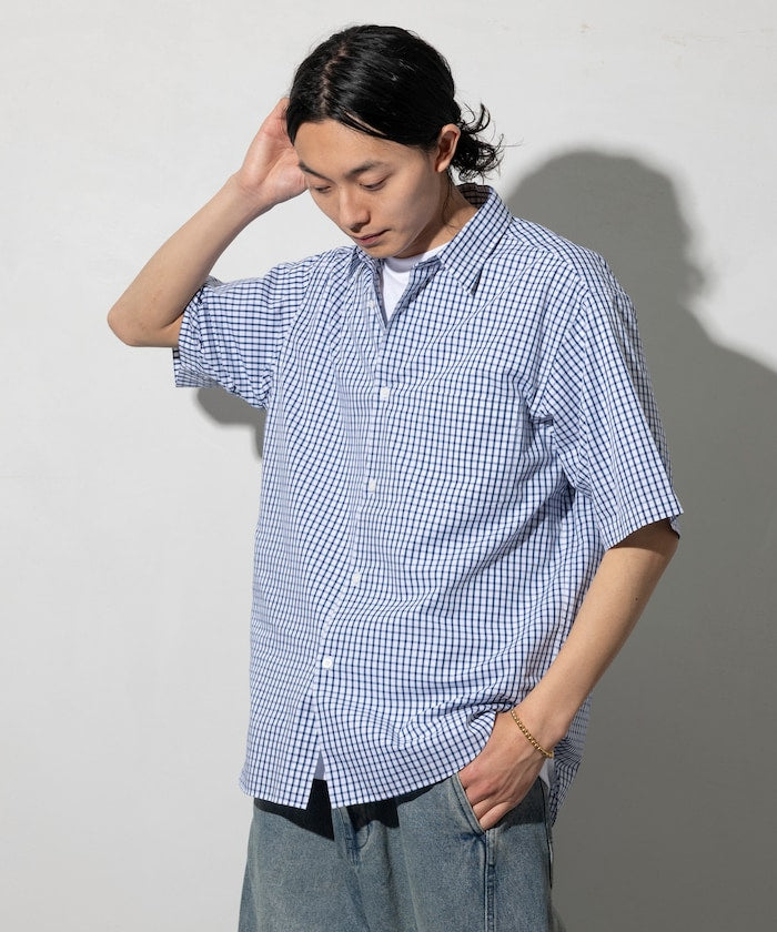 NEW LOOSE FIT BROAD REGULAR COLLAR SHIRT SHORT SLEEVE