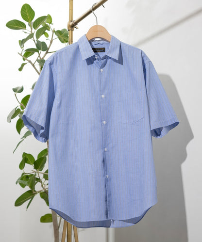 NEW LOOSE FIT BROAD REGULAR COLLAR SHIRT SHORT SLEEVE