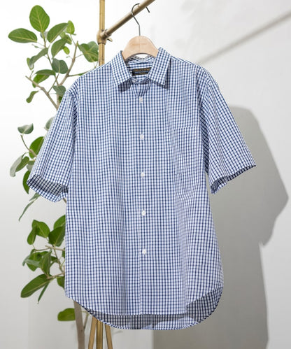 NEW LOOSE FIT BROAD REGULAR COLLAR SHIRT SHORT SLEEVE