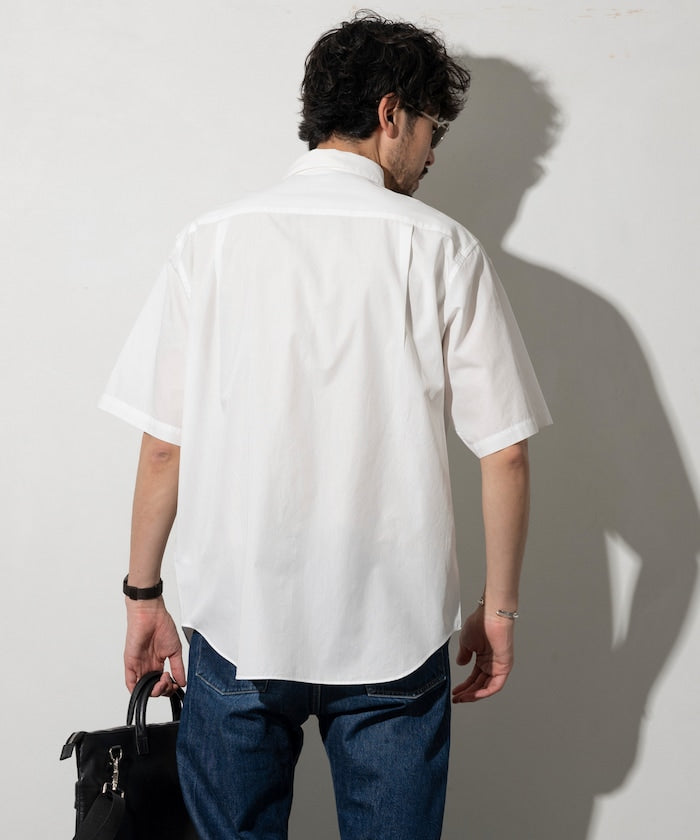 NEW LOOSE FIT BROAD REGULAR COLLAR SHIRT SHORT SLEEVE