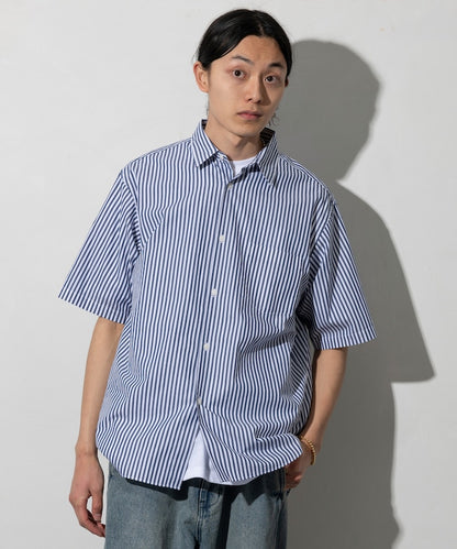 NEW LOOSE FIT BROAD REGULAR COLLAR SHIRT SHORT SLEEVE