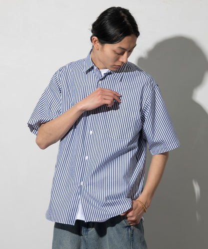 NEW LOOSE FIT BROAD REGULAR COLLAR SHIRT SHORT SLEEVE