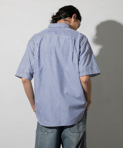 NEW LOOSE FIT BROAD REGULAR COLLAR SHIRT SHORT SLEEVE