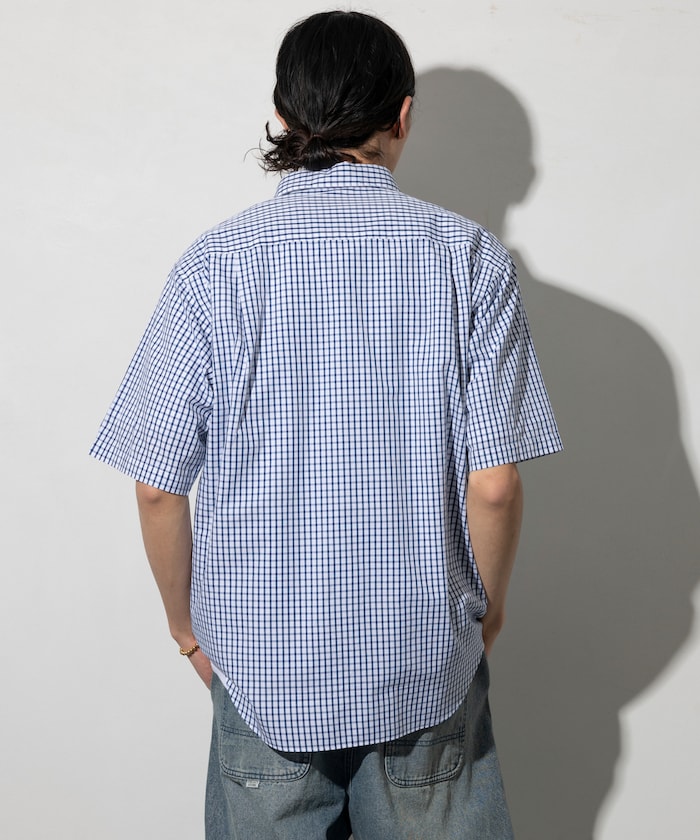 NEW LOOSE FIT BROAD REGULAR COLLAR SHIRT SHORT SLEEVE