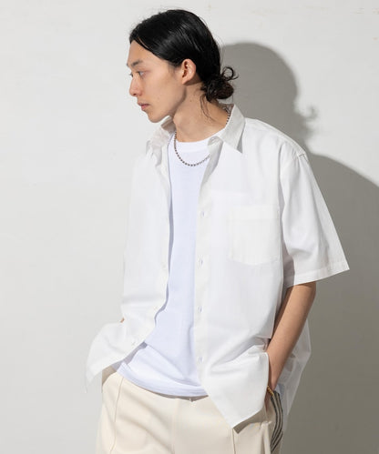 NEW LOOSE FIT BROAD REGULAR COLLAR SHIRT SHORT SLEEVE