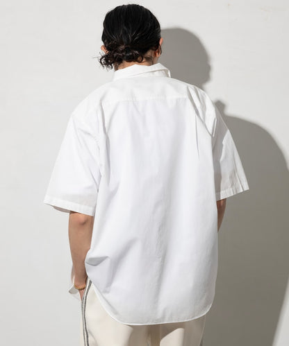 NEW LOOSE FIT BROAD REGULAR COLLAR SHIRT SHORT SLEEVE