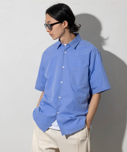 NEW LOOSE FIT BROAD REGULAR COLLAR SHIRT SHORT SLEEVE