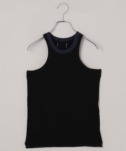 LOVER TANK TOP RIB STRETCH JERSEY BICOLOR / AM-C0413