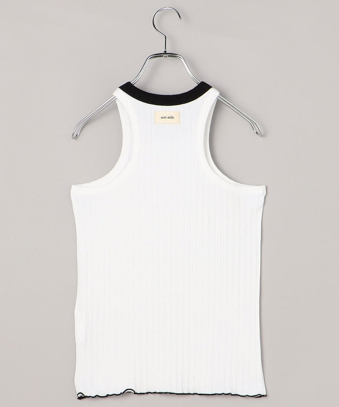 LOVER TANK TOP RIB STRETCH JERSEY BICOLOR / AM-C0413