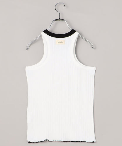 LOVER TANK TOP RIB STRETCH JERSEY BICOLOR / AM-C0413