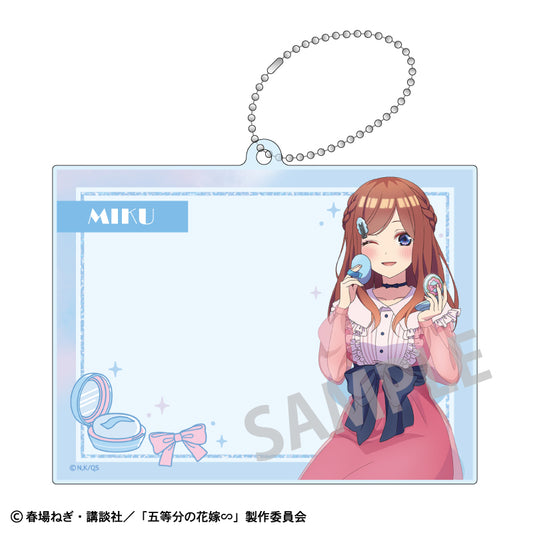 《五等分的新娘》相框亞克力鑰匙扣 中野三玖 化妝