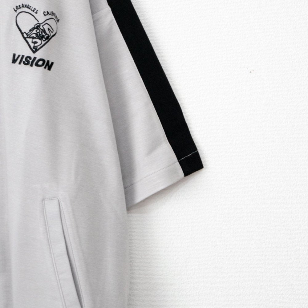 VISION STREET WEAR 冷感抓絨半袖運動夾克 灰色 (CT7074GY)