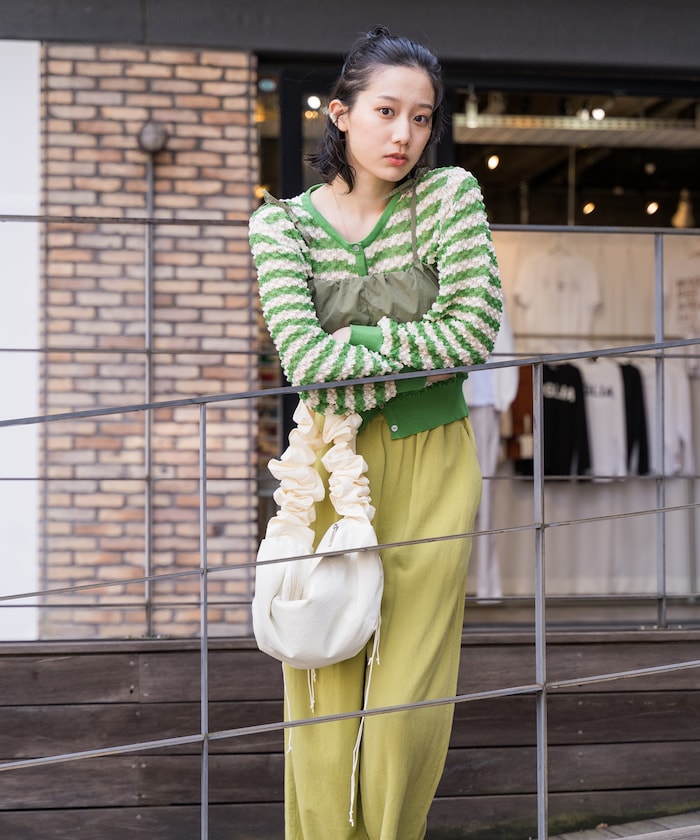 2way 透視 邊框 針織開衫