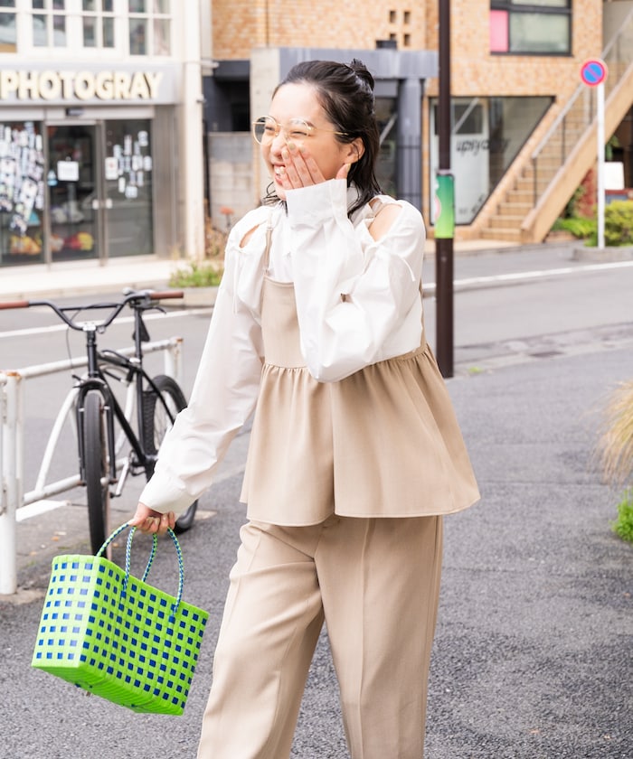 亞麻質感 套裝背心 褲子