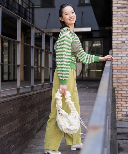 2way 透視 邊框 針織開衫