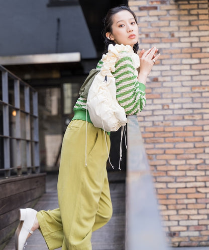 2way 透視 邊框 針織開衫