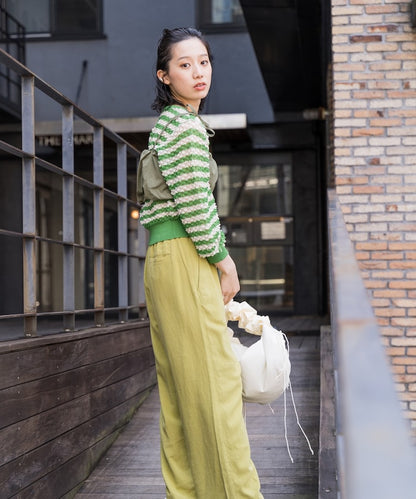 2way 透視 邊框 針織開衫