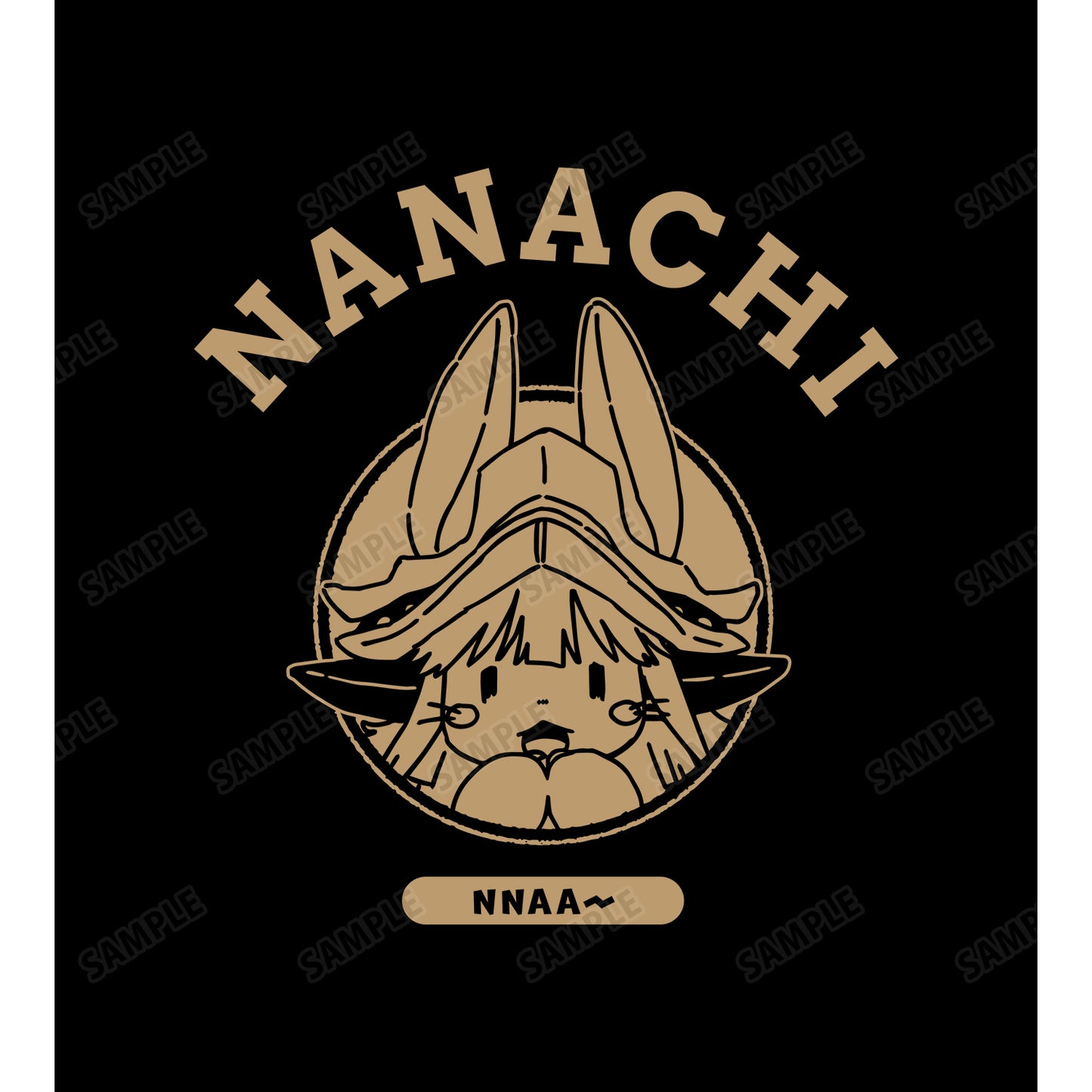 《深淵傳說》 烈日的黃金鄉_ 娜娜琪 迷你人物 大學風T恤女款(尺碼/XXL)