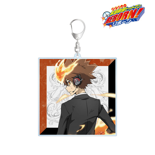 《家庭教師HITMAN REBORN!》_全新繪製插圖 沢田 綱吉 戰鬥背影版 大號亞克力鑰匙扣