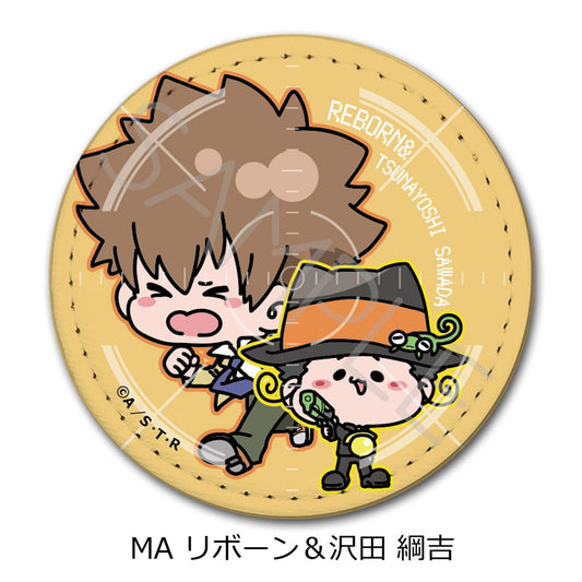 《家庭教師HITMAN REBORN!》- 圓形真皮徽章 MA - 裡博恩&沢田綱吉
