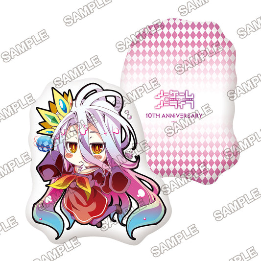 《NO GAME NO LIFE 遊戲人生》10週年 立體剪裁抱枕 白