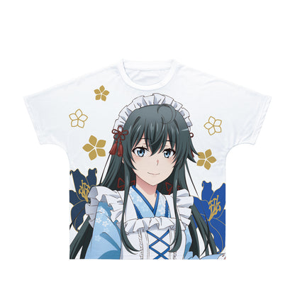 《我的青春戀愛物語果然有問題》描繪新插圖 雪之下雪乃 和風女僕裝ver. 全幅圖案T恤中性款(尺碼/XL)