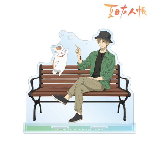 《夏目友人帳》描繪插圖 名取週一＆貓老師 泡泡玩偶版 大號亞克力立牌