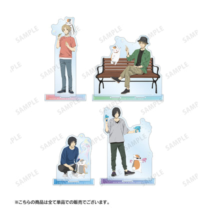 《夏目友人帳》_描き下ろし插圖 場靜司＆貓老師 泡泡玩偶版 BIG亞克力立牌