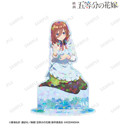 電影 《五等分的新娘》_描繪新插圖 中野三玖 制服圍裙版 hologram大亞克力支架