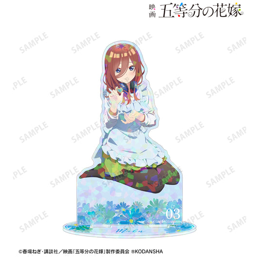 電影 《五等分的新娘》_描繪新插圖 中野三玖 制服圍裙版 hologram大亞克力支架