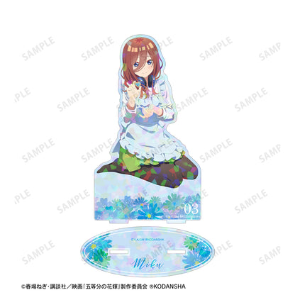 電影 《五等分的新娘》_描繪新插圖 中野三玖 制服圍裙版 hologram大亞克力支架