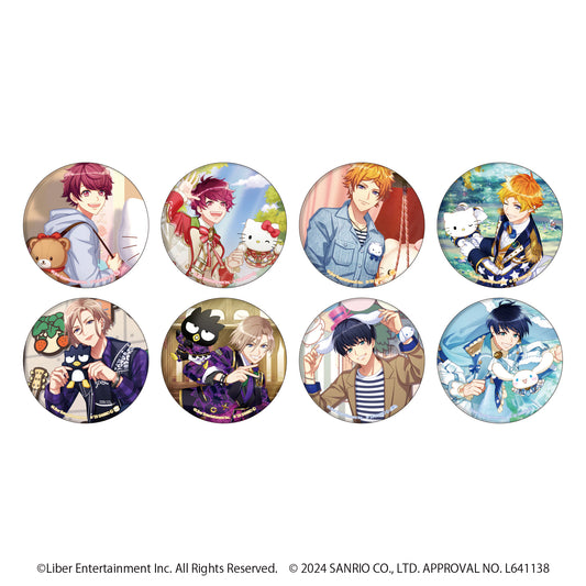 《A3!滿開劇團》×Sanrio characters_54mm_閃粉罐徽章01/整盒(共8種)(官方插圖)【全套整盒】