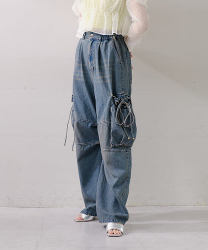 【2尺碼展開】軍裝牛仔褲