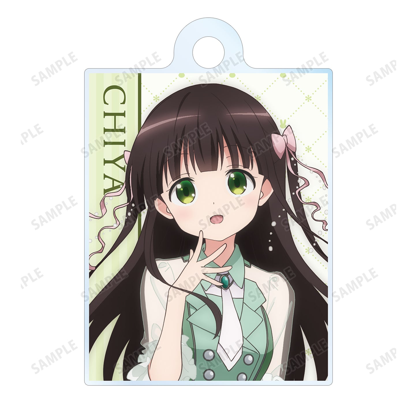 ご註文はうさぎですか？ BLOOM_描き下ろし 千夜 アイドル制服ver. 2連ワイヤーアクリルキーホルダー 結果：《請問您今天點的是兔兔嗎？BLOOM_描繪的 千夜 偶像制服ver. 雙連線亞克力鑰匙扣》
