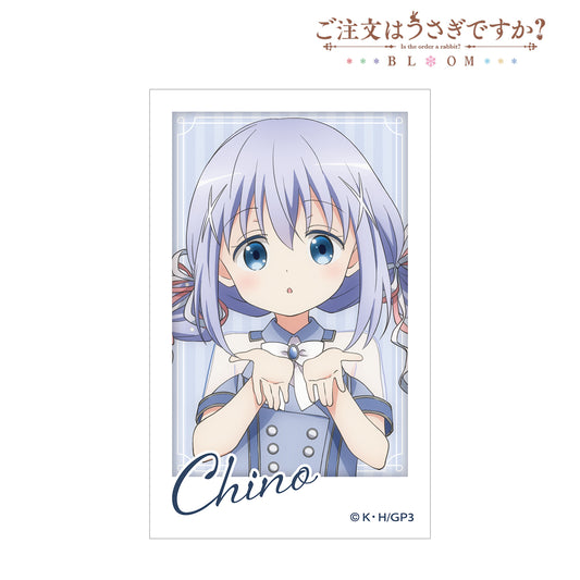 ご註文はうさぎですか？ BLOOM_描き下ろし チノ アイドル制服ver. インスタントカメラ風イラストカード 結果：《請問您點的是兔兔咖啡嗎？BLOOM_描繪的千 偶像制服ver. 即時相機風插圖卡》