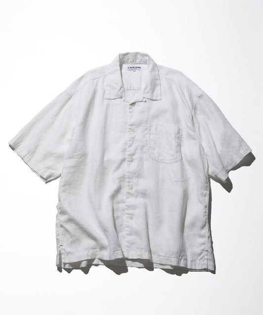 Linen Open Collar Shirt