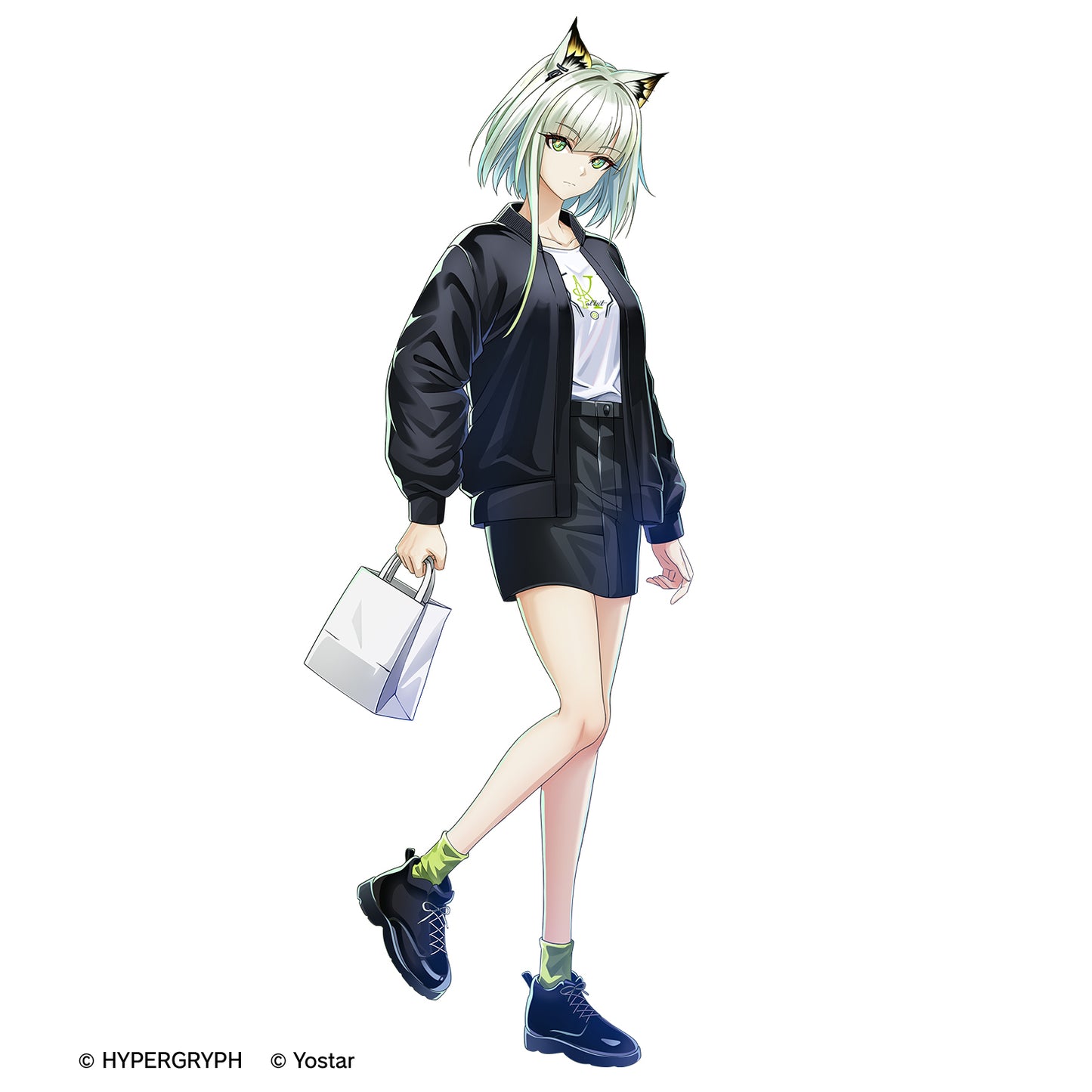《明日方舟》_(尺碼/L)_描繪版 商店版 凱爾西 著用寬鬆T恤 男女同款