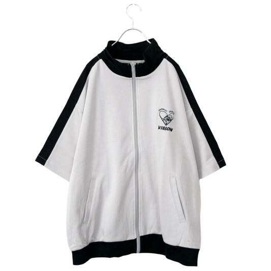 VISION STREET WEAR 冷感抓絨半袖運動夾克 灰色 (CT7074GY)