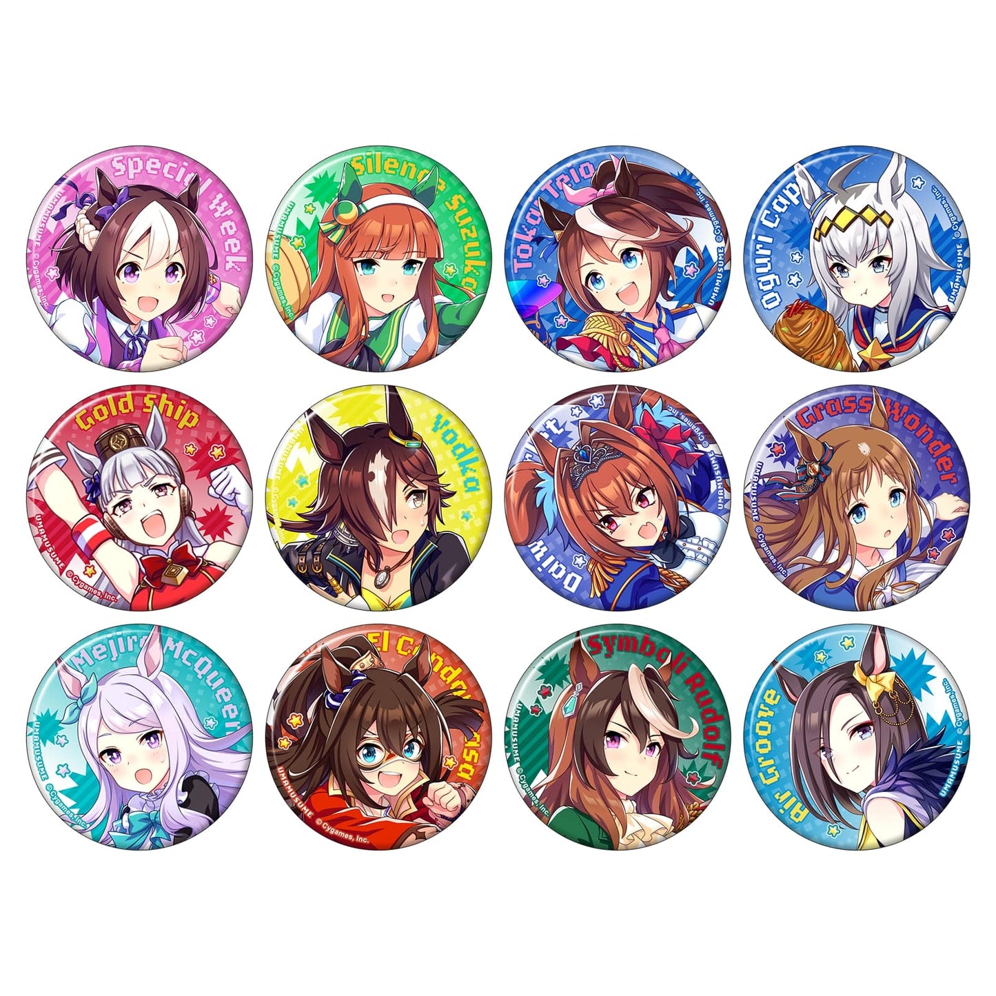 《賽馬娘》角色徽章收藏／A 熱血混亂大感謝祭！ 【整箱／12個裝】